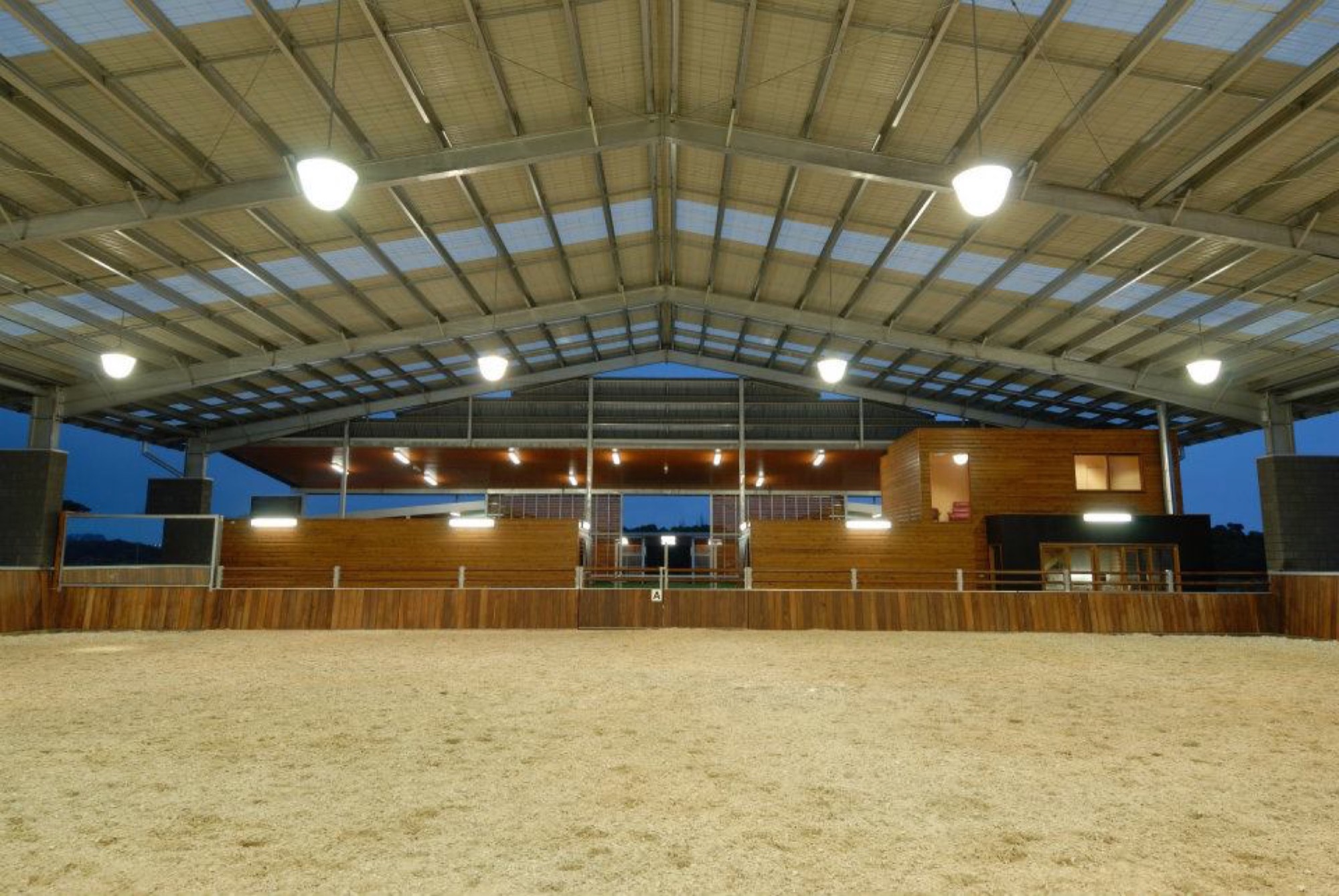 The indoor arena at Boneo Park